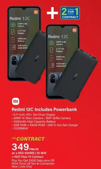 Incredible Connection Redmi 12C Includes Powerbank offer