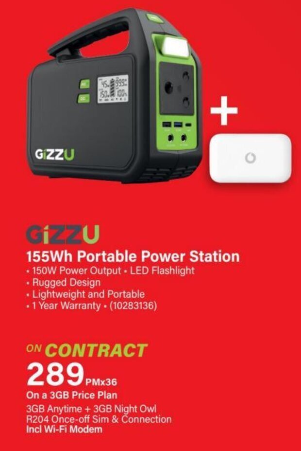 GIZZU 155Wh Portable Power Station offer at Incredible Connection