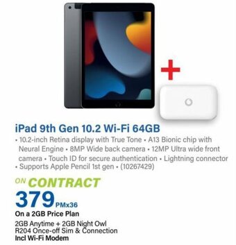 Incredible Connection iPad 9th Gen 10.2 Wi-Fi 64GB offer