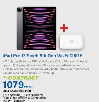 Incredible Connection iPad Pro 12.9inch 6th Gen Wi-Fi 128GB offer