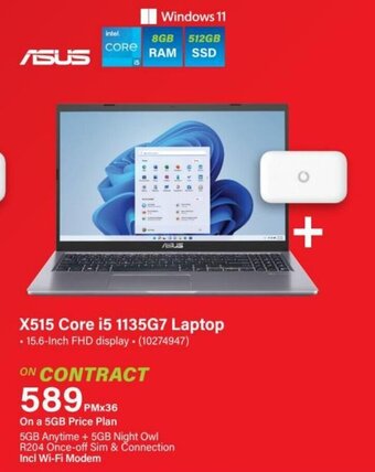 Incredible Connection X515 Core i5 1135G7 Laptop offer