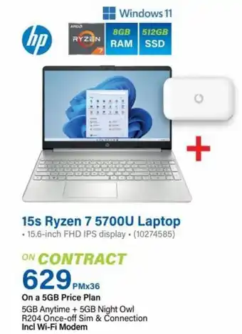 Incredible Connection 15s Ryzen 7 5700U Laptop offer