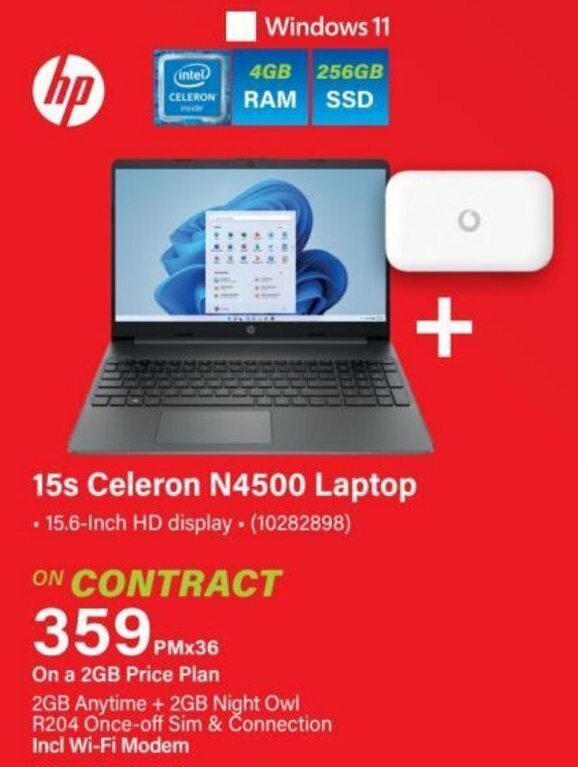 hp 15s Celeron N4500 Laptop offer at Incredible Connection