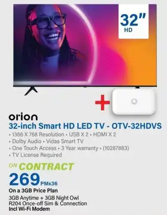 Incredible Connection orion 32-inch Smart HD LED TV - OTV-32HDVS offer