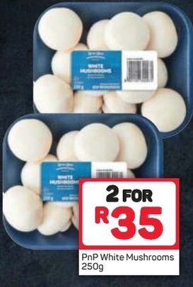 Pick n Pay PnP White Mushrooms 250g offer