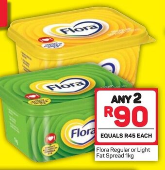 Pick n Pay Flora Regular or Light Fat Spread 1kg offer