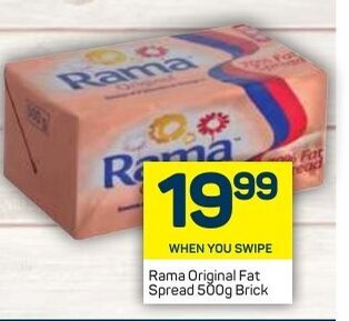 Pick n Pay Rama Original Fat Spread 500g Brick offer