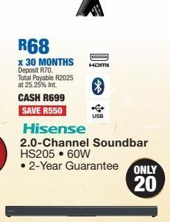 OK Furniture Soundbar hisense offer