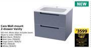 Cara wall mount 2 drawer vanity