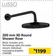 Builders Warehouse Lusso 200mm 3d round shower rose offer