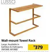 Builders Warehouse Lusso wall mount large towel rack offer