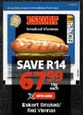 Checkers Eskort Smoked/ Red Viennas offer