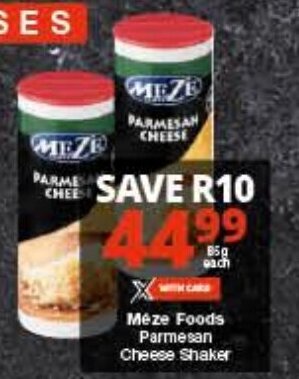 Checkers Méze Foods Parmesan Cheese Shaker offer