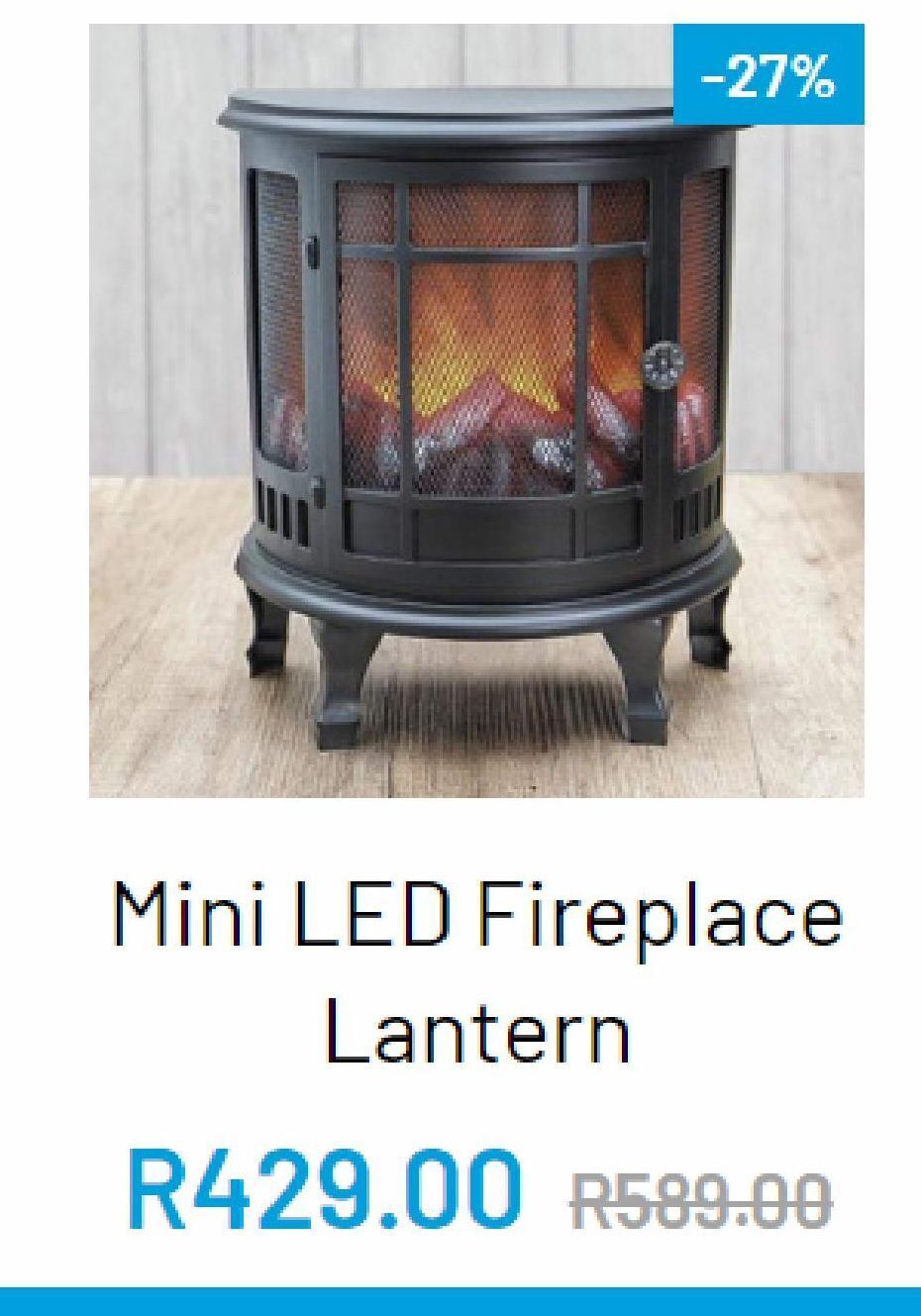 Fireplace Lantern - Integrated Carry And Hanging Handle - Portable