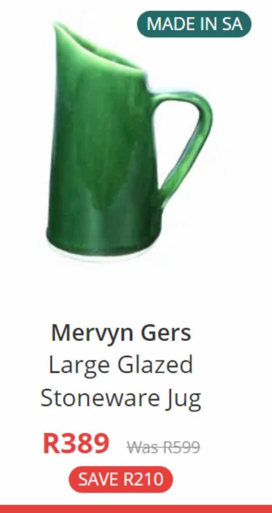 Large glazed stoneware jug offer at Yuppie Chef