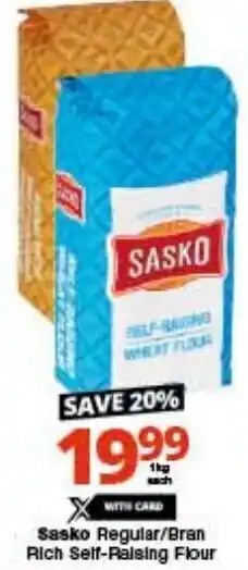Checkers Sasko Regular/Bran Rich Self-Raising Flour offer