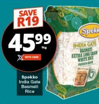 Checkers Spekko India Gate Basmati Rice offer