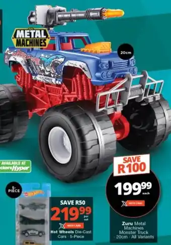 Checkers Zuru Metal Machines Monster Truck 20cm All Variants offer