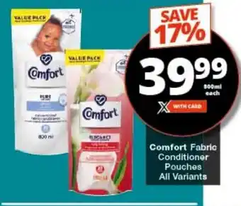 Checkers Comfort Fabric Conditioner Pouches All Variants offer