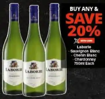 Checkers Laborle Sauvignon Blanc +Chenin Blanc -Chardonnay 750ml Each offer