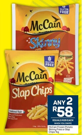 Pick n Pay McCain Frozen Potato Skinny Fries or Slap Chips 1kg offer
