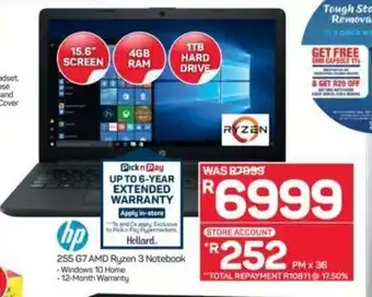 Pick n Pay HP 255 G7 AMMD Ryzen 3 Notebook offer