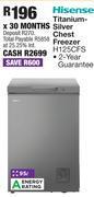 OK Furniture Hisense 95l titanium silver chest freezer h125cfs offer