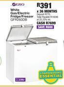 OK Furniture Zero 236l white gas/electric fridge/freezer gfr260db offer