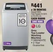 OK Furniture Lg 18kg grey top loader washing machine t1885nehte offer