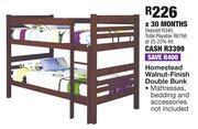OK Furniture Homestead walnut finish double bunk offer