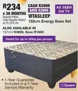 Vitasleep 152cm (queen) energy base set