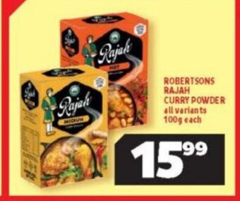 Usave Robertsons Rajah Curry Powder All Variants 100g each offer
