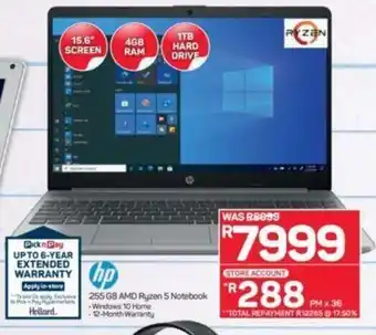 Pick n Pay HP 255 GB AMD Ryzen 5 Notebook Windows 10 Home offer