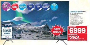 Pick n Pay Skyworth 50" (127cm) UHD Android Smart infinity TV offer