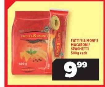 Usave Fatti's & Moni's Macaroni / Spaghetti 500g each offer