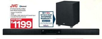 Pick n Pay JVC 2.1 Channel soundbar with wired Subwoofer offer
