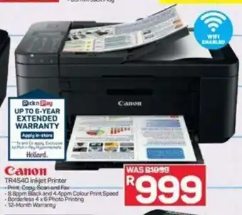 Pick n Pay Canon TR4540 Inkjet Printer offer
