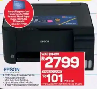 Epson L3110 3-in-1 Inkjet Printer