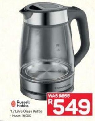 Pick n Pay Russell Hobbs 1.7 Litre Glass Kettle offer