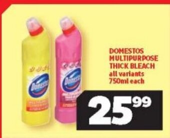 Usave Domestos Multipurpose Thick Bleach All Variants 750ml each offer
