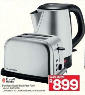 Pick n Pay Russell Hobbs Stainless Steel Breakfast Pack offer
