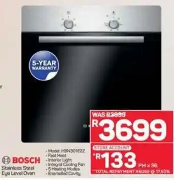 Pick n Pay Bosch Stainless Steel Eye Level Oven offer