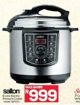 Pick n Pay salton 6 Litre Electric Pressure Cooker offer