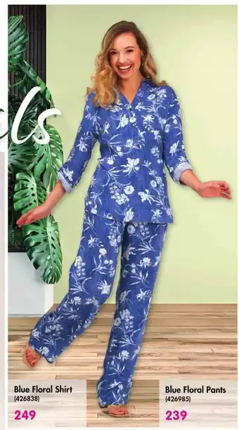 Makro Blue Floral Pants - 426985 offer