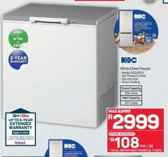 Pick n Pay White Chest Freezer offer