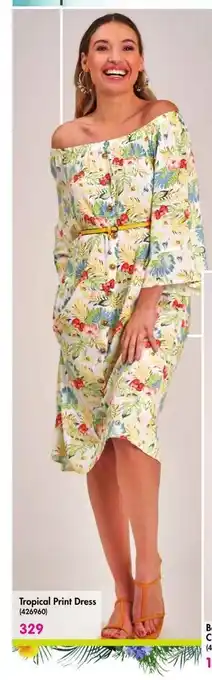 Tropical Print Dress - 426960