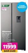 Game Hisense 508l side by side freezer fridge h670sit-wd offer