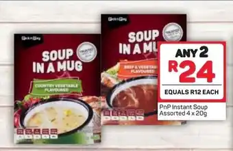 Pick n Pay PnP Instant Soup Assorted 4x20g offer