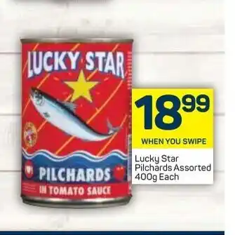 Pick n Pay Lucky Star Pilchards Assorted 400g each offer