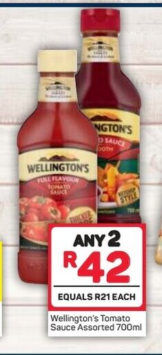 Pick n Pay Wellington's Tomato Sauce Assorted 700ml offer